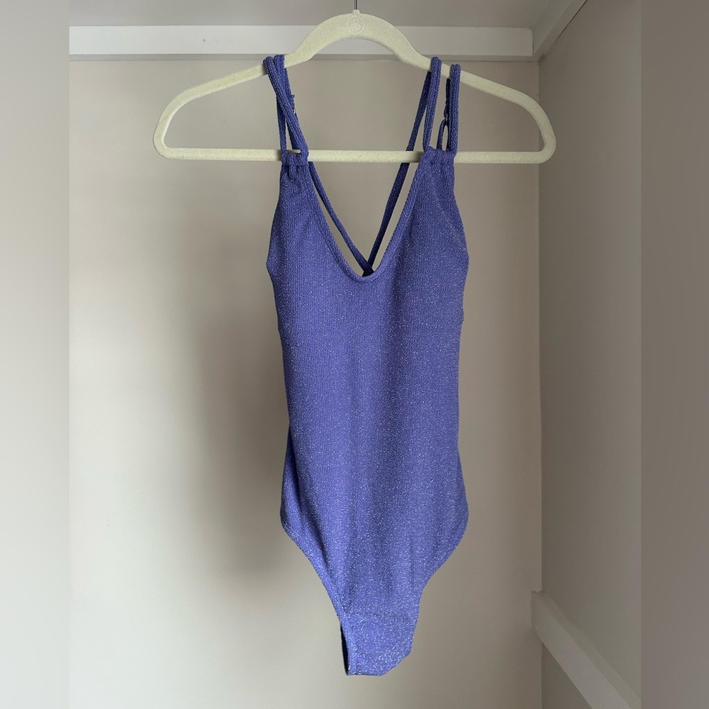 Sparkly Purple Women’s One Piece Swimsuit (small)